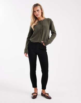 Miss Selfridge Petite - Skinny-Jeans in schwarzer Waschung