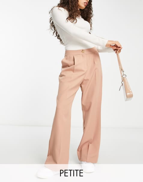 Miss Selfridge Petite slouchy dad trouser in dusky pink - BEIGE