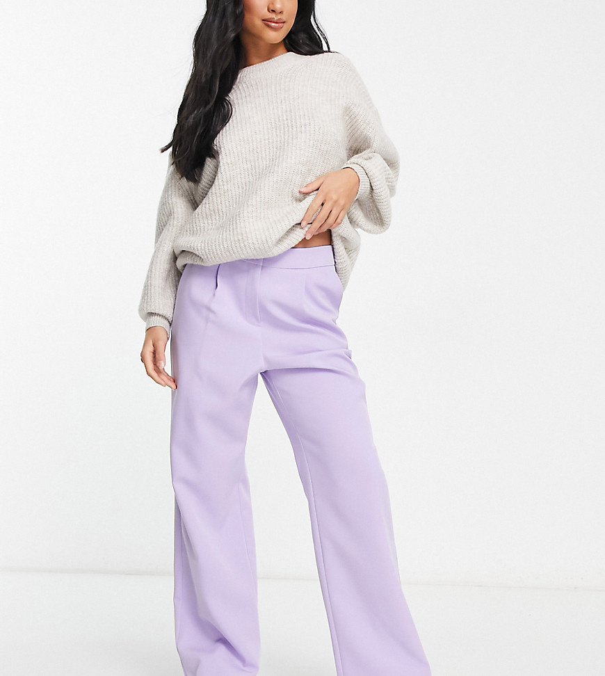 Miss Selfridge petite slouchy straight leg dad trouser in lilac - LILAC-Purple