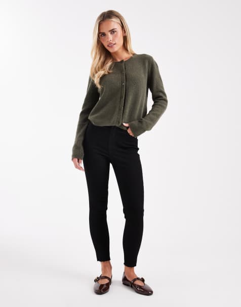 Miss Selfridge Petite - Sorte forvaskede skinny-jeans - view 1