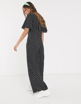 miss selfridge spot jumpsuit