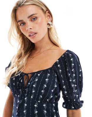 Miss Selfridge Petite Spun Tea Dress In Multi