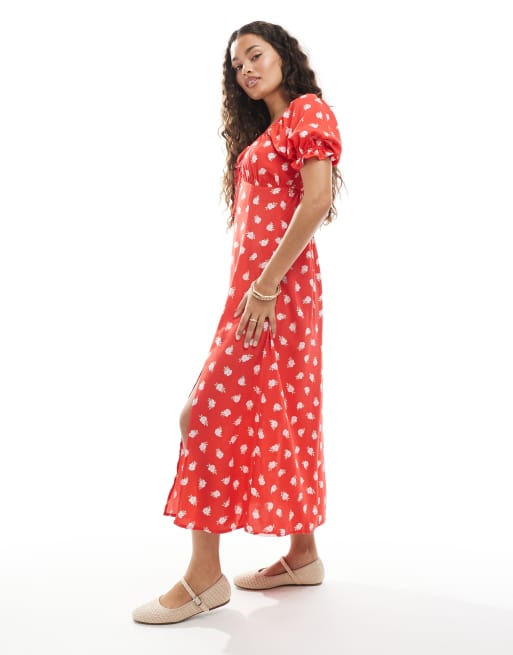 miss selfridge red dress Miss Selfridge - Corset Maxi Dress - Women - Cotton - 2 US