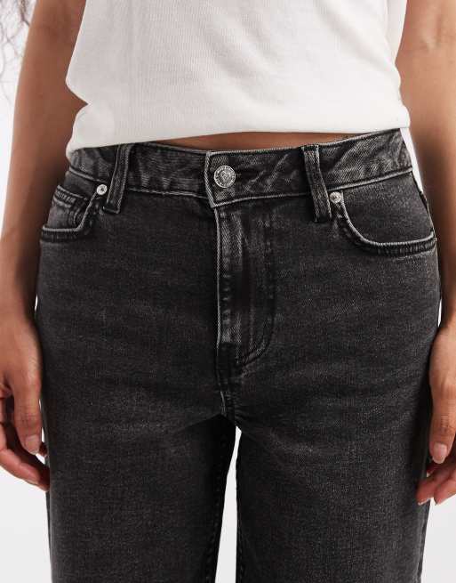 Miss Selfridge Petite straight leg jean in black wash, 4 of 5