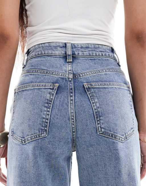 Miss Selfridge Petite straight leg jean in mid wash , 4 of 5