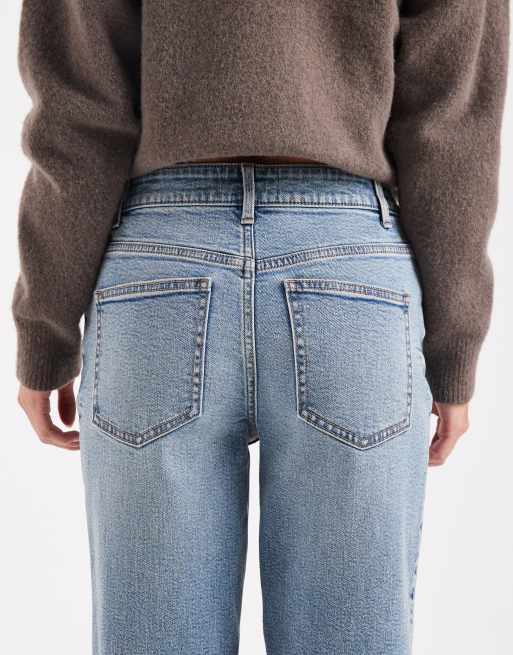 Miss Selfridge Petite straight leg jean in mid wash, 4 of 5