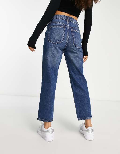 Miss Selfridge Petite straight leg jeans in dark wash, 2 of 4