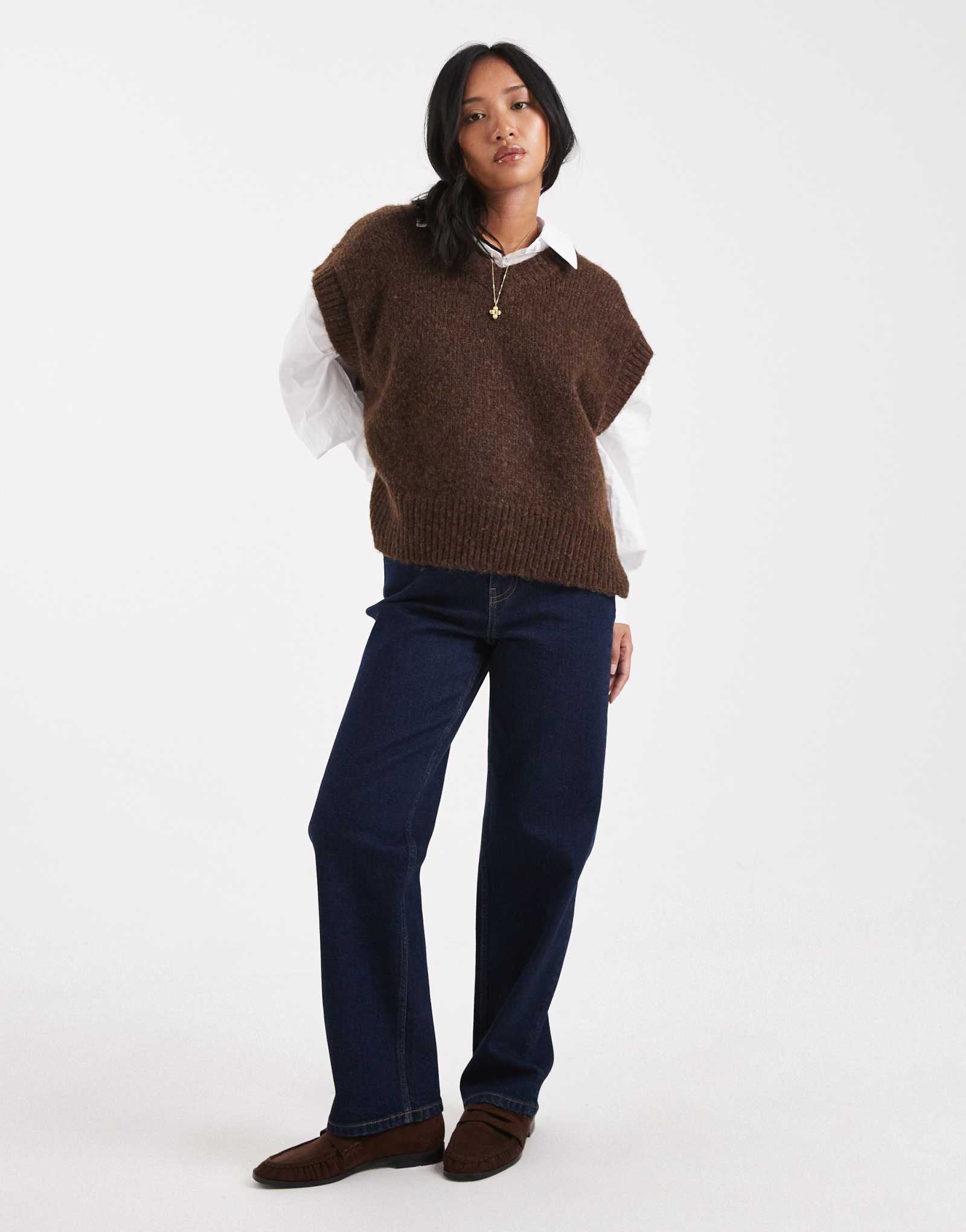 Миниатюрные джинсы Miss Selfridge с прямыми штанинами цвета индиго