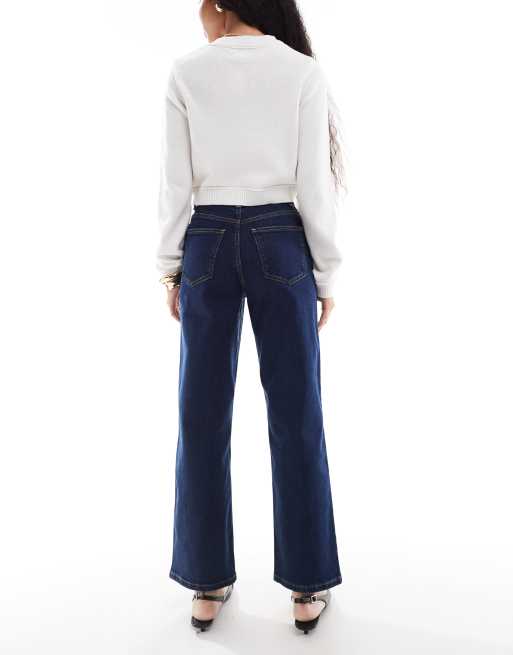 Miss Selfridge Petite straight leg jeans in indigo, 2 of 5