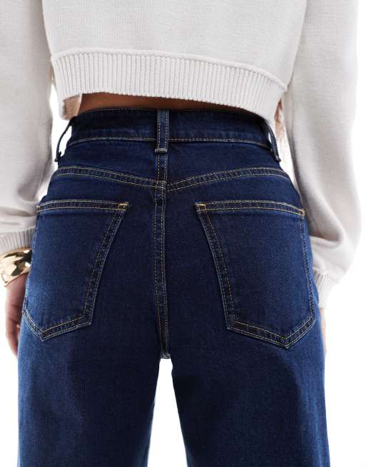 Miss Selfridge Petite straight leg jeans in indigo, 4 of 5