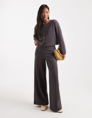 Miss Selfridge Petite Super Soft Pants Set In Gray