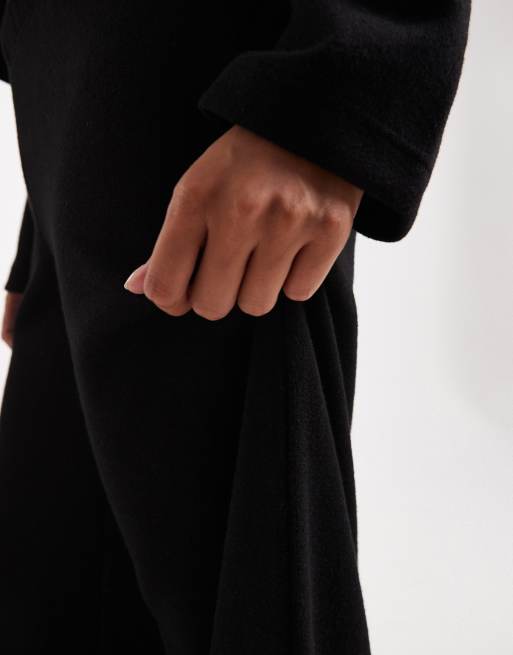 Miss Selfridge petite super soft trouser co-ord in black, 3 of 5