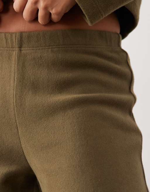 Miss Selfridge Petite super soft trouser co-ord in olive, 5 of 5