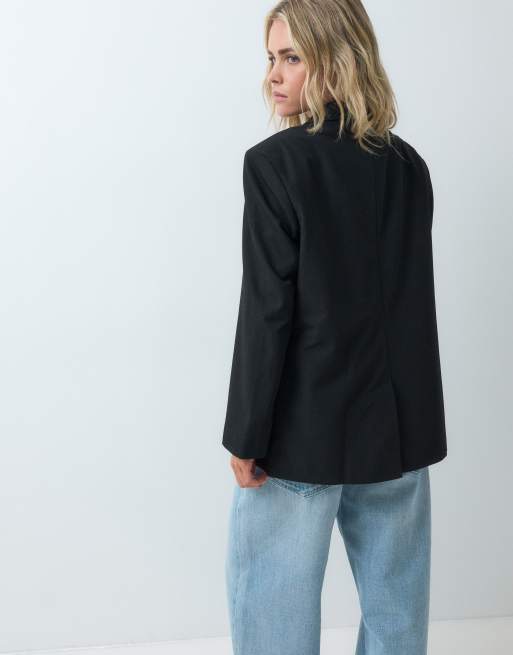 Miss Selfridge Petite – Svart kavaj i oversized fit, 5 av 5
