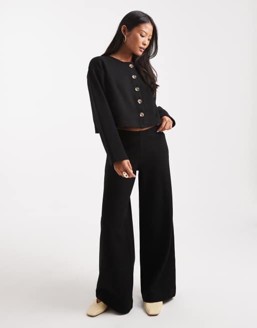 Miss Selfridge Petite – Svart, supermjuk kofta, del av set, 3 av 4