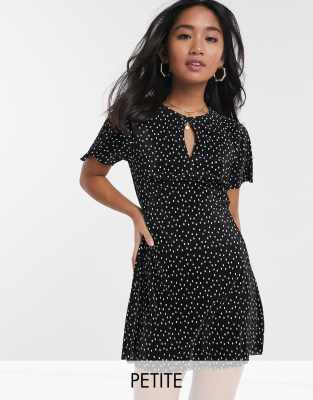 miss selfridge black polka dot dress