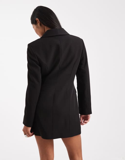Miss Selfridge Petite tailored blazer dress in black