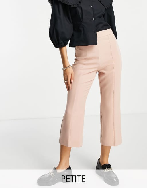 Miss Selfridge Petite tailored flared pants in mink