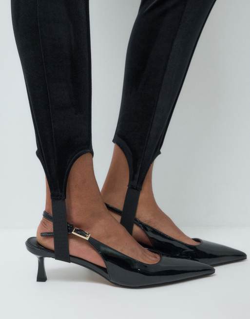 Miss Selfridge Petite tailored velvet ski pant in black, 5 of 5