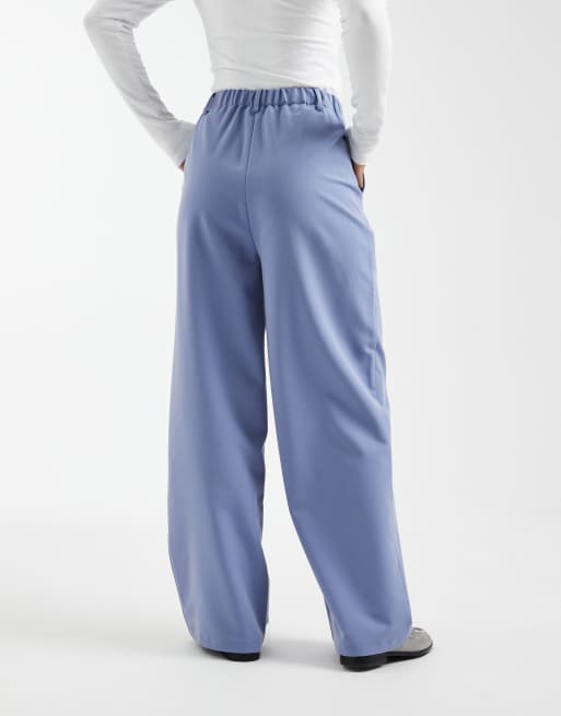 Miss Selfridge Petite tailored wide leg trouser in powder blue, 2 of 5