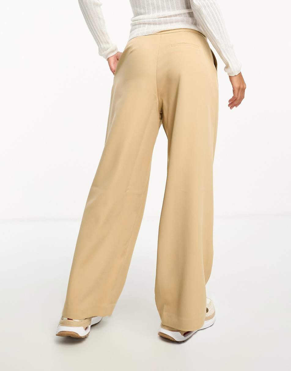 Miss Selfridge high waist tapered pants in stone