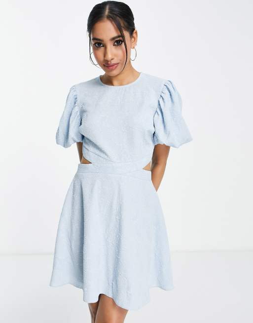 Light blue fit and hotsell flare dress