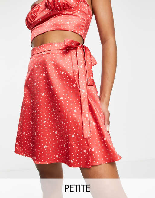 Mini Skirt Miss Selfridge Petite Midi Skirt In Polka Dot Miss
