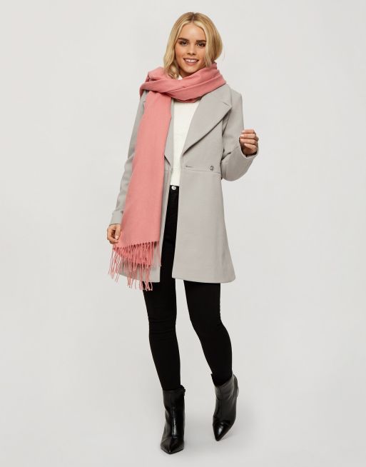 Miss selfridge on sale grey wrap coat