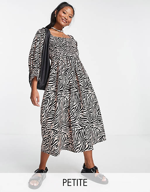  Miss Selfridge Petite zebra midi dress 