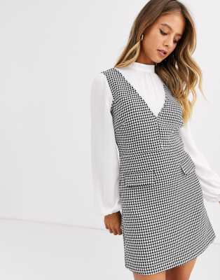 pinafore dress with shirt