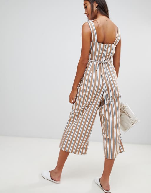 Miss selfridge stripe hot sale jumpsuit