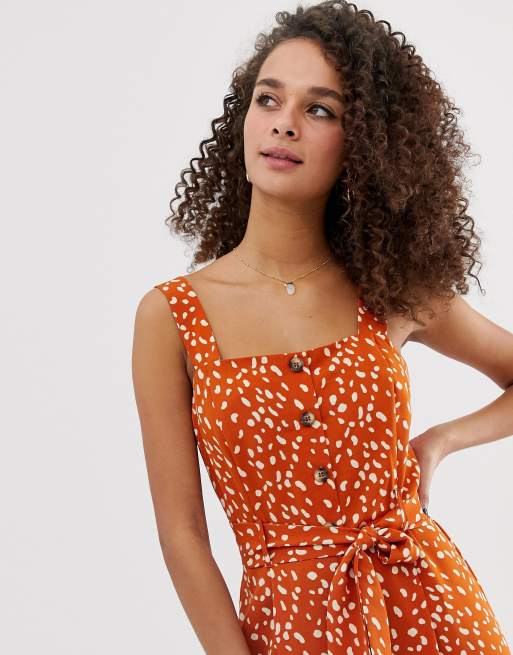 Miss selfridge cheap orange jumpsuit