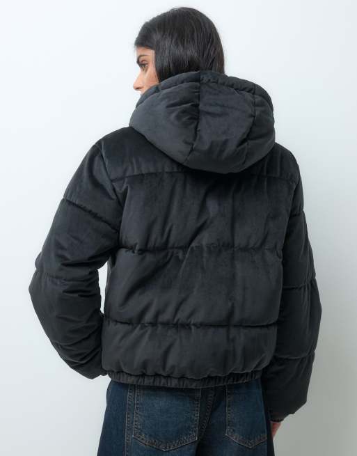Miss Selfridge piumino in velluto con laccio al collo nero, 5 di 5