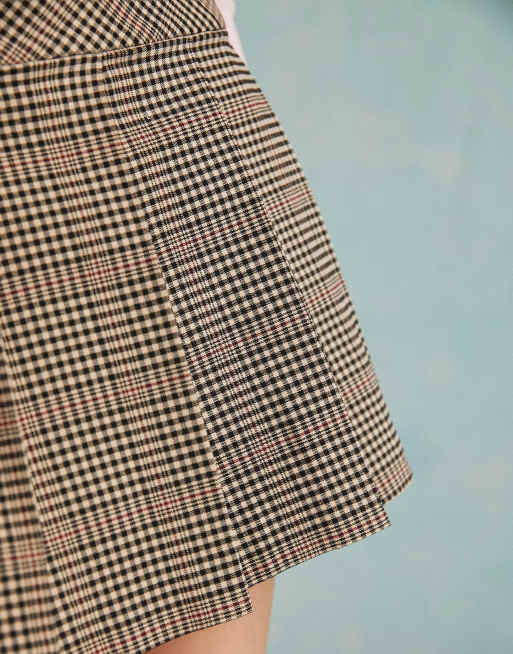 Tartan check pleated kilt mini skirt sale