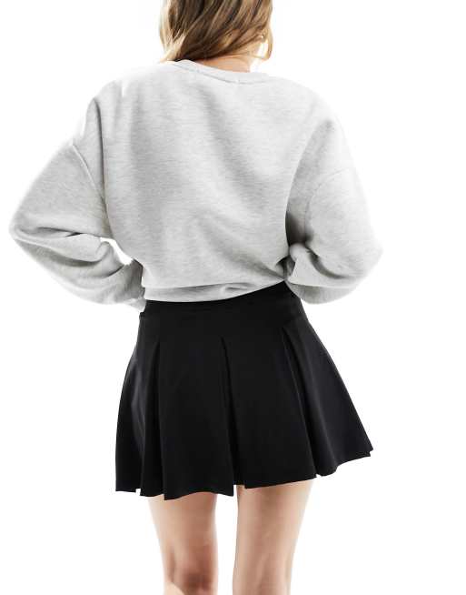 Black pleated clearance mini tennis skirt