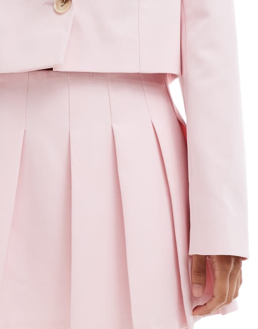 Miss Selfridge pleated skort in pink