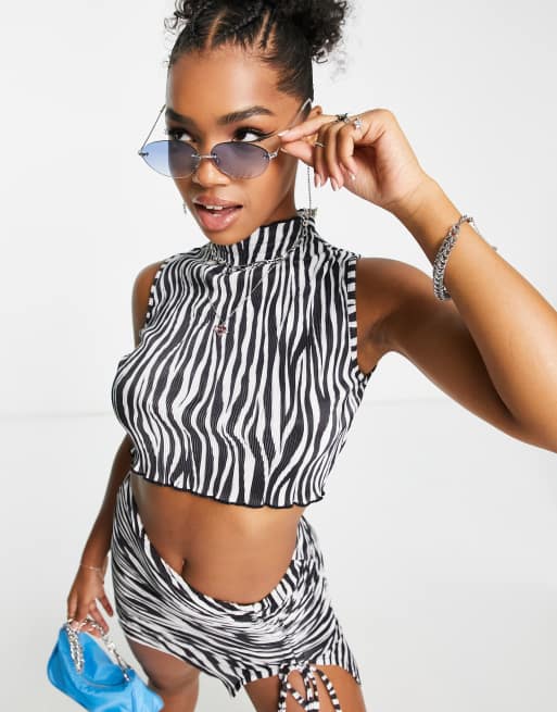 Asos zebra best sale print top