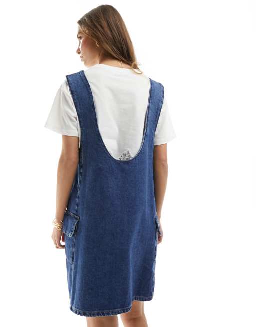 Dark Denim Blue, Seam Detail Denim Tunic