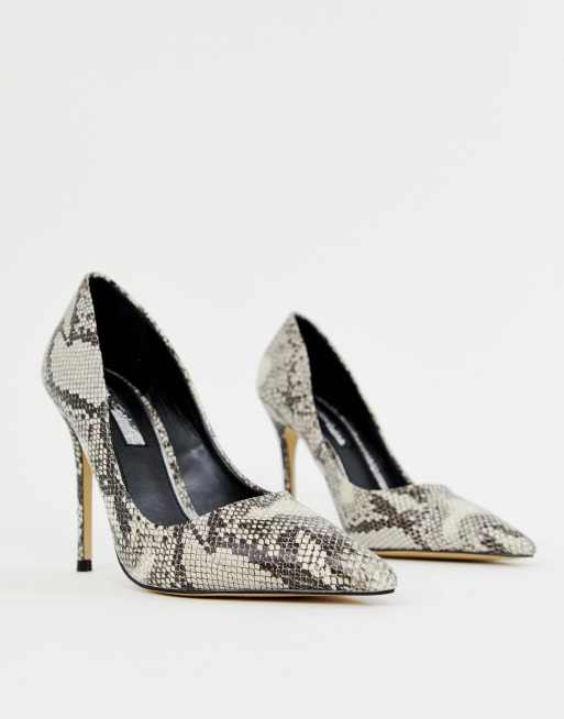 Grey snake 2025 print heels