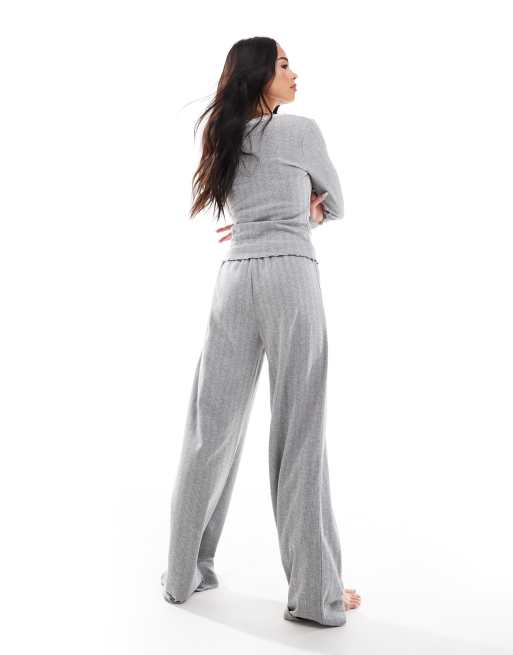 Miss Selfridge pointelle wide leg pants - part of a set, 4 of 5