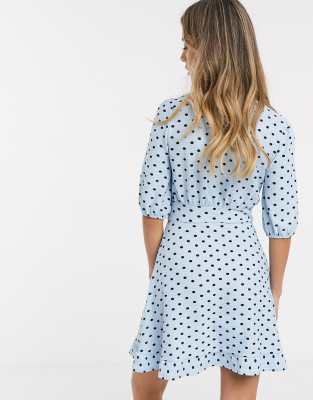 baby blue polka dot dress