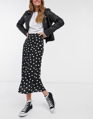 miss selfridge polka dot skirt