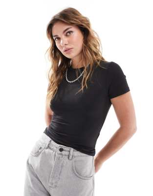 Детская футболка с коротким рукавом из полиамида Miss Selfridge черного цвета 4590₽