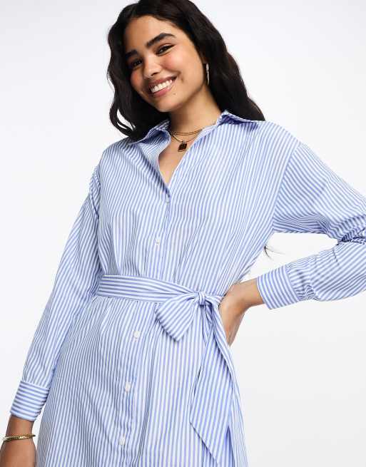 Stripe midi best sale shirt dress