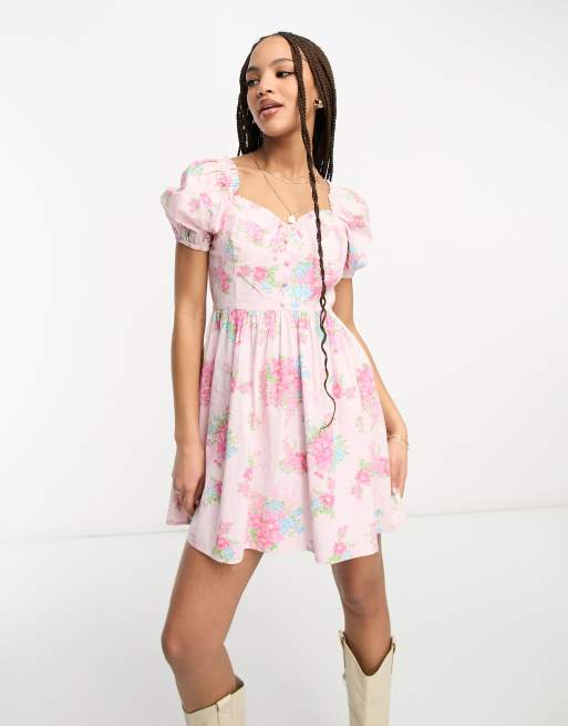 Miss selfridge clearance pink floral dress