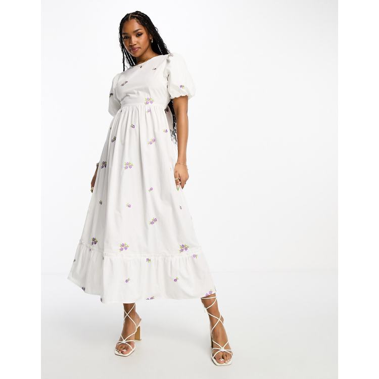 Miss selfridge clearance embroidered maxi dress