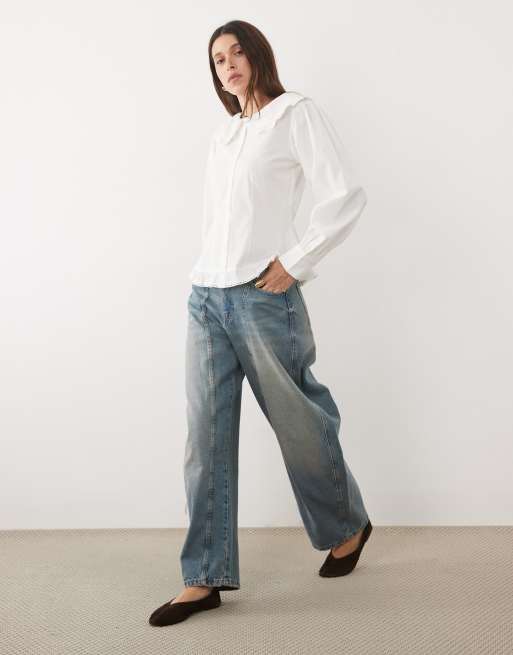Miss Selfridge poplin shirt with collar, 4 of 4