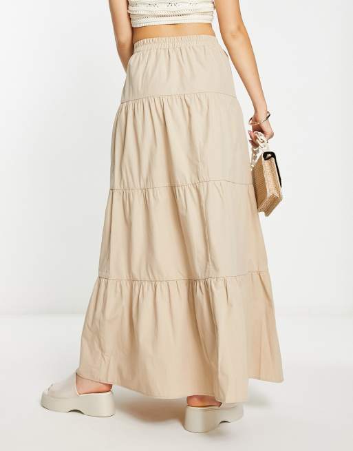 Asos tiered maxi outlet skirt