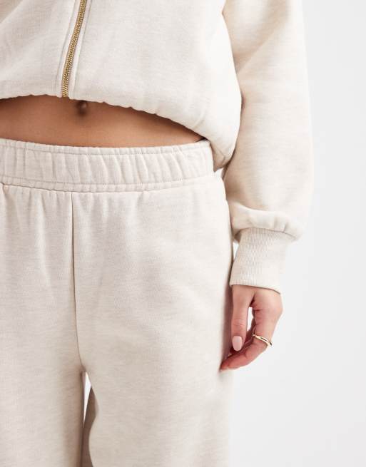 Miss Selfridge – Premium – Beige mjukisbyxor med vida ben, del av set, 4 av 5