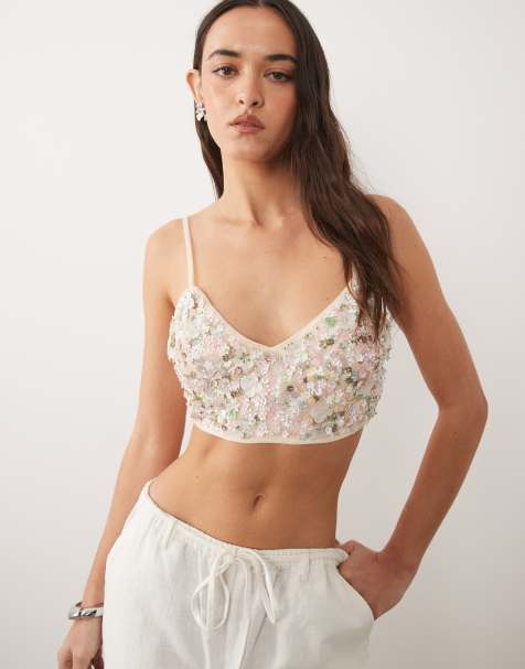 Miss Selfridge - Premium bralette met bloemenversiering - view 1